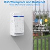 Wireless Doorbell,2 plug Self-Powered Doorbell In receivers,1 Waterproof Button,Suitable for