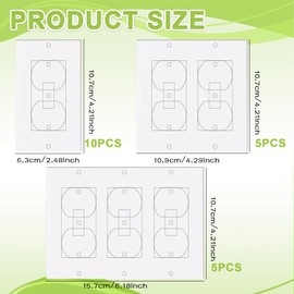 20 Pack Wall Plate Insulation Gasket, Outlet Wall Plate Insulation Gasket Weatherproof Wall Gasket Replacement, EVA Insulation Pads for Single, Double & Triple Switch Plates, Heat-Resistant