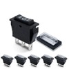 Innfeeltech 6 Pcs Mini Rocker Switch Black KCD3-101 3 Pin