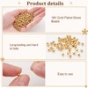 PH PandaHall 300pcs 18K Gold Spacer Beads 4mm Seamless Smooth