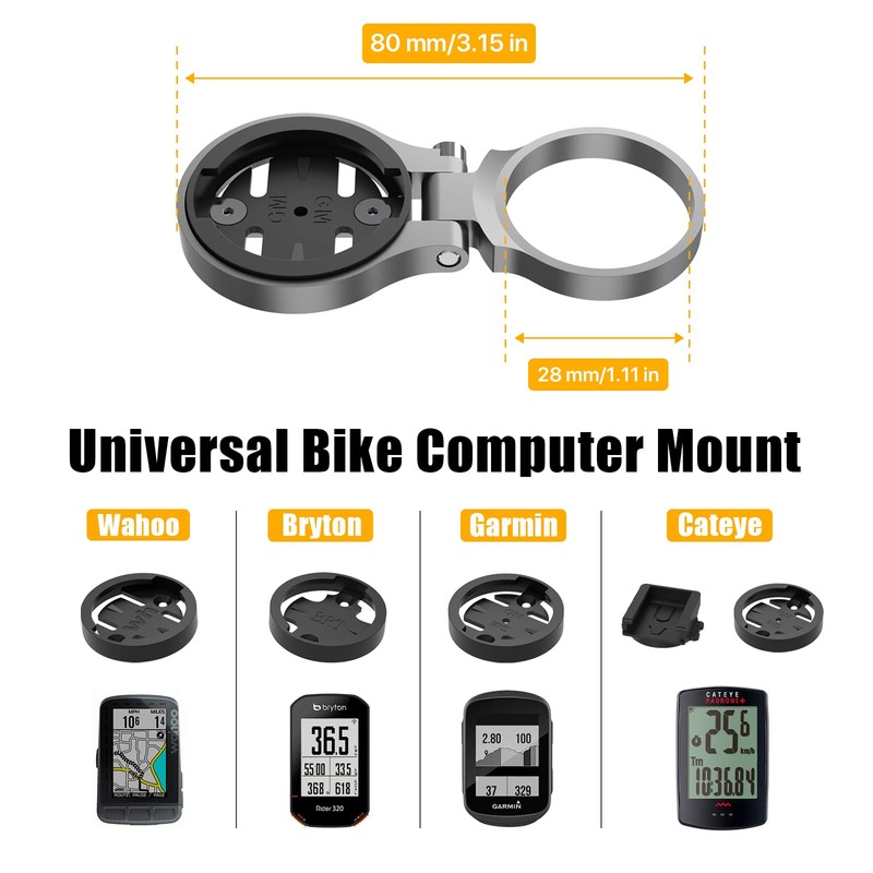 Garmin Stem Mount - Adjustable Out Front Computer Mount for