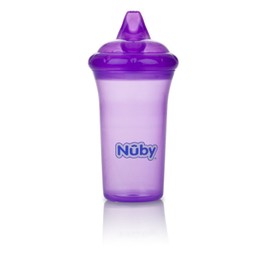 Nuby No Spill Cup With Reversible Valve, 9 Ounce, Purple