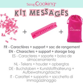 ScrapCooking 3700392420413 Meldungen für Kekse, Kunststoff, Rose, 18 x 10 x 2.8 cm