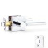 Probrico Square Polished Chrome Passage Door Handle Heavy Duty Keyless