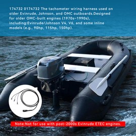 Ciuouient 174732 0174732 Tachometer Tach Gauge Wiring Harness Compatible with Johnson and Evinrude Outboard Motors 1979 and Later(Replaces 0173602/173602)