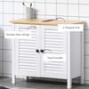HOMCOM Under Sink Storage Cabinet with Removable Shelf, Bathroom Vanity