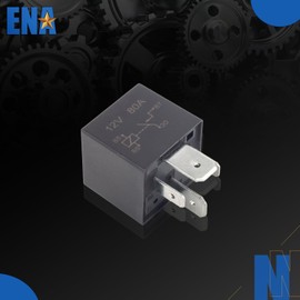 ENA 2 Pack 4 Pin 70AMP 12V DC SPST Universal Multi-Purpose Relay VF7-11F11-S01 4-1393306-6 Y16-1A-12D Replacement for A/C Compressor Fans Lights