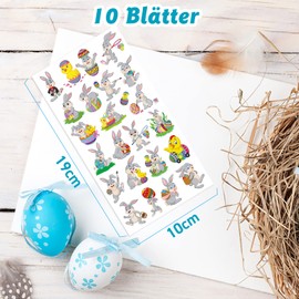 Easter Egg Stickers, 10 Sheets Easter Egg Stickers, Egg Colours Easter, Easter Bunny, Egg Colours Easter Children, Small Gifts for Easter