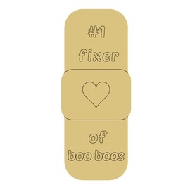 Band-aid Design by Lines Cutout Unfinished Wood Nursing Doctor Office Door Hanger MDF Shape Canvas Style 1 Art 1 (18")