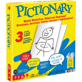 Mattel Games Pictionary Board Game, Drawing Game for Kids, Adults and Game Night with Dry Erase Markers and Boards