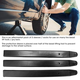 Tyre bead lifting tool, 3-piece scratch protection for the cover of the changer lever for the tyre bead lifting equipment