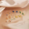Cute Dinosaur Stud Earrings colorful Cubic Zirconia Tiny Animal Earrings