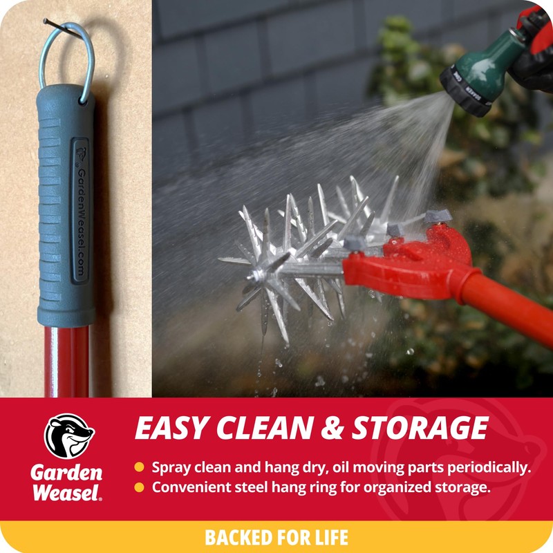 Garden Weasel Rotary Cultivator & Hand Tiller - 2-in-1 |