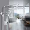 HIbbent 10” Rain Square Shower Head with Handheld Spray Combo