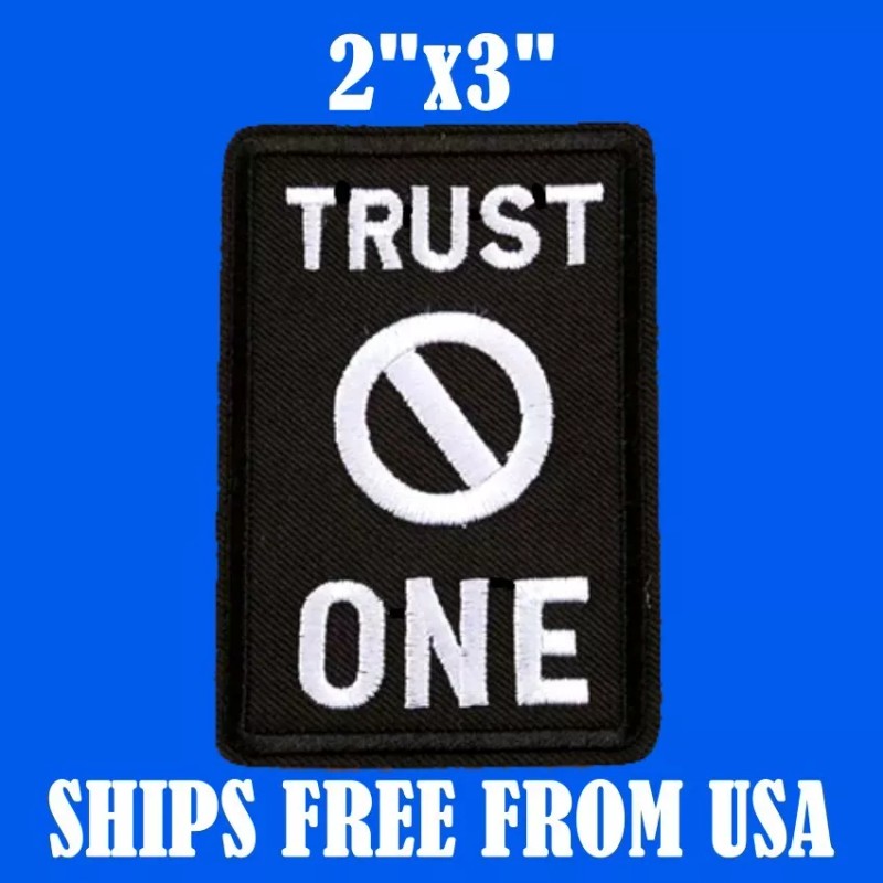 TBA Wholesale Trust No One, Iron-On/Sew-On Embroidered Hand Rattlesnake Patch