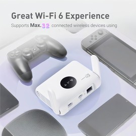 Router 4G LTE WiFi 6 with SIM 300 Mbps Wreless Modem, Tpye LAN Port, No Configuration, 2 Antennas, Alternative for ADSL, No Navigating APN Application in Business/Home/Motorhome