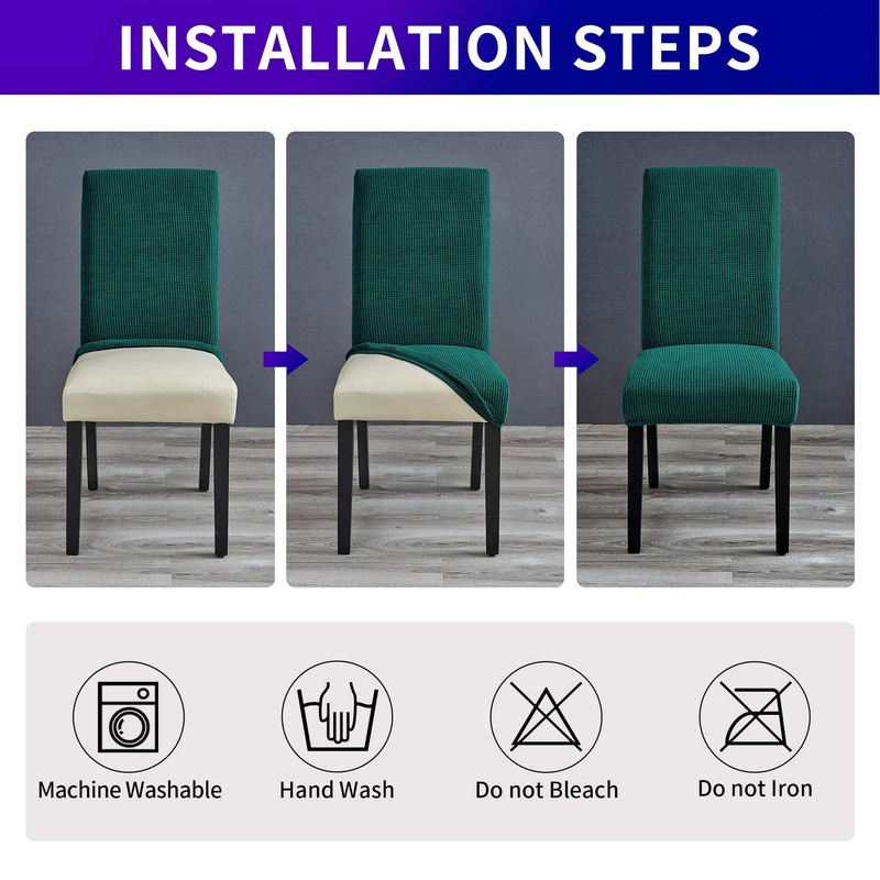 Howhic Chair Covers for Dining Room Set of 6, Stretchy