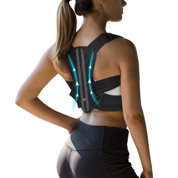VANRORA Posture Corrector for Women and Men, Back Brace Fully Adjustable & Comfy, Support Straightener for Spine, Back, Neck, Clavicle and Shoulder, Improves Posture and Pain Relief L/XL