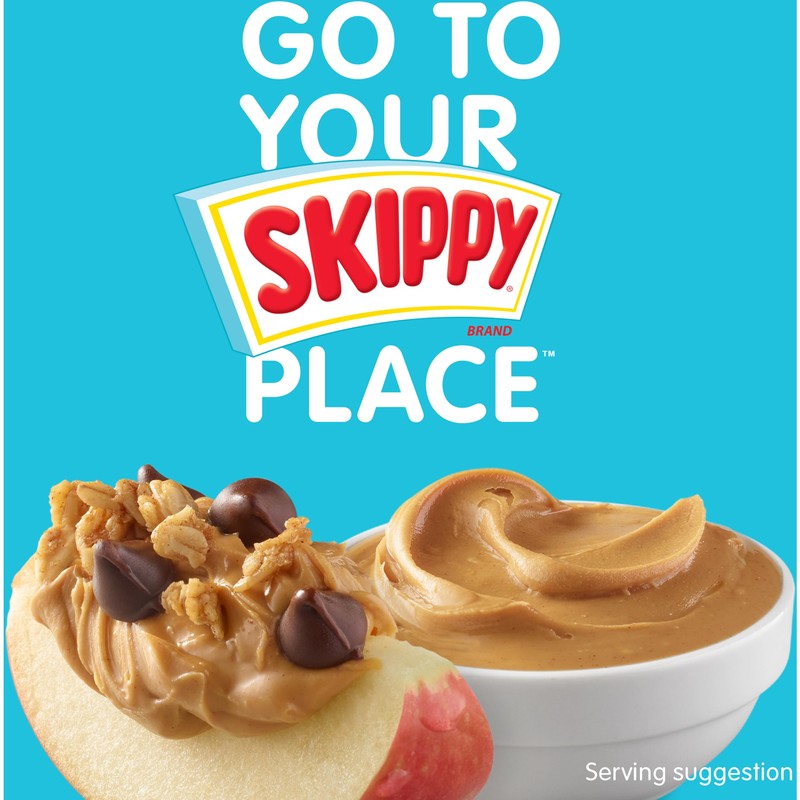 SKIPPY Natural Peanut Butter Spread, Creamy, 7 g protein per