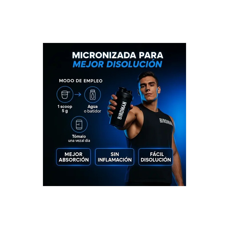 Creatina Monohidratada Birdman En Lata De 700 Gr