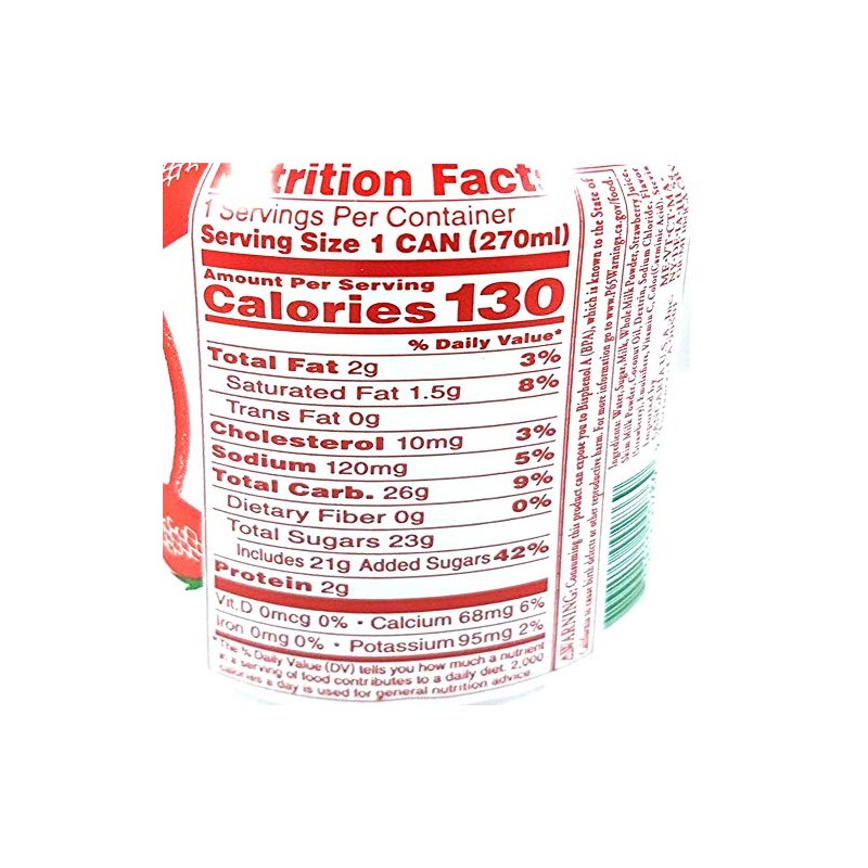 Sangaria Strawberry Milk 8.96 Fl oz (Pack of 24)