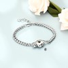 Imrsanl Rose Flower Women's Link Urn Bracelet for Ashes Stainless