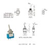 KKHMF 10pcs AC 3A/250V 6A/125V On/Off MTS-102 Mini 2 Position