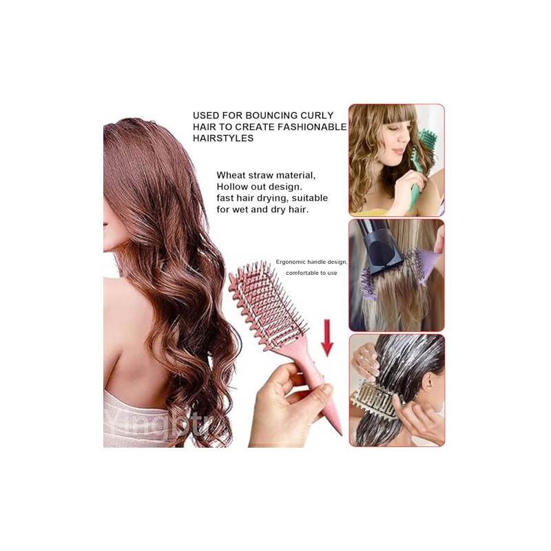 WADY Cepillo para Cabello Rizado Para Mujeres, Cepillo para Rizos,