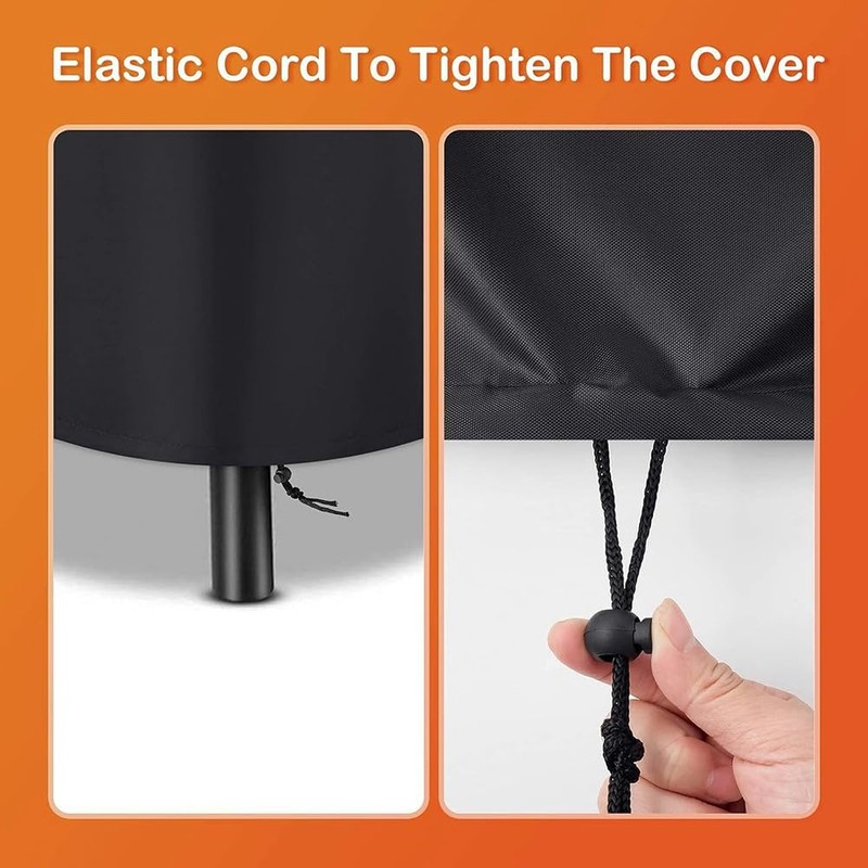 Aswalling Outdoor Fire Pit Cover 97x 56cm Waterproof and Sun