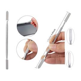 Wave Profesional Professional Metal Spudger with a total length of 6.9 inches (17.5 cm) and is easy to hold, and is easy to use, iSesamo Flat Spudger + 3 types of non-conductive nylon, PC, mobile