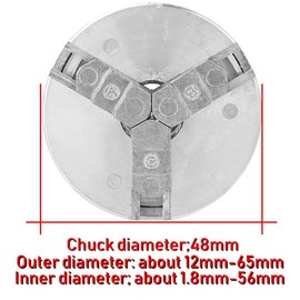Z011 Mandril de tres mordazas Aleación de zinc Mandril de 3 mordazas Accesorio de abrazadera de torno para mini torno de metal