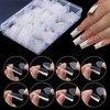 BNG 288 Pcs Dual Nail Forms Poly Nail Tips Extension,