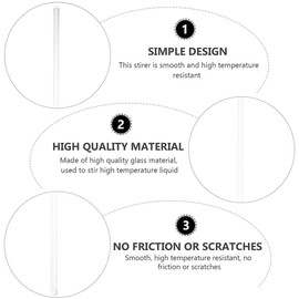 Stirring Sticks, 10 Pieces 15 cm Glass Stirring Sticks, Glass Stick Laboratory, Glass Sticks for Laboratory School, for Scientific Chemistry Laboratory for Stirring Hot and Cold Drinks