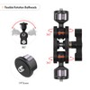 Camera Arm Extension Bracket Mount Adapter Aluminum Alloy 1/4 Inch
