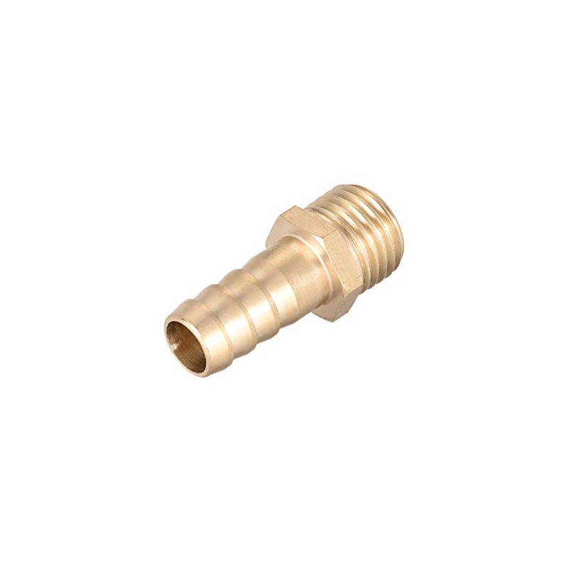 sourcing map Brass Fitting Connector Metric M14-1.5 Male to Barb