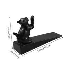 Hohopeti Cast Iron Door Stopper Vintage Decorative Wedge for Bottom of Door Stylish Doorstop Enhances Home Decor Convenient Setup Heavy Duty Wind Resistant Design