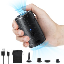 Mini Electric Air Pump, Air Mattress Inflate/Deflate Air Pump, 2000 mAh USB-C Electric Pump with 4 Air Nozzles, 4500 Pa Tiny Air Pump for Inflatable Mattress, Swimming Ring, Vacuum Bag