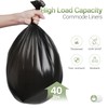 AKIMRABY Commode Liners with Absorbent Pads, 100 Bags & 40
