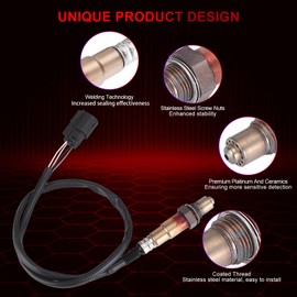 FIREMOTOO Pack of 2 O2 Oxygen Sensor Upstream 234-5113 and Downstream 234-4575 Compatible with Lincoln MKC for Ford Fusion SE Focus Ambiente Titanium Trend S SE SEL Replace 8F9Z-9F472-H CV6Z-9G444-A