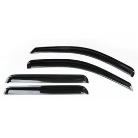 VioletLisa 8 Pieces - Sun Shade Rain Vent Guard Window Visors Front Rear Left Driver Side Adhesive Tape Outside External Window Not Channel Style Acrylic Blend Smoked F2Jgcwvsvrgss for Jeep