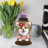 MaiYiYi DIY Cute Dog Candle Holder Diamond Art Pet Dog