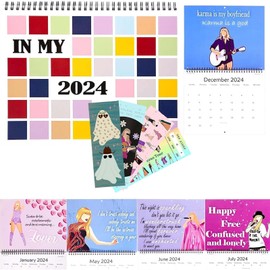 T-aylor Calendar 2024 Calendar and Bookmarks Monthly Planner 2024 Calendar Month to View Calendar 2024 Planner 2024 Calendar Wall Calendars for Girl and Boy Home Office Decoration