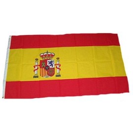 King Spain with coat of arms Flagge/flag size: 150 x 90 cm/weather-resistant, Multi, 150 x 90 x 1 cm