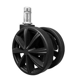 2.5" Replacement Office Chair Caster Wheels with Spokes (Set of 5) - S4655-5