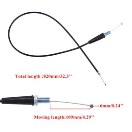 MFC·passion 820MM/32.3" Throttle Cable for 50cc 70cc SSR Roketa 90cc 110cc Coolster 125cc Dirt Bikes Pit Bike Parts 3Pcs