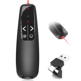 [2 in 1 USB C/A] Presentation Clickers, Powerpoint Clicker Wireless Presenter Remote, Presentation Pointer PPT Slideshow Advancer Remote Control Slide Clicker for Mac, Computer