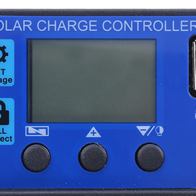 Solar Panel Controller LCD Display Battery Charge Control Dual USB