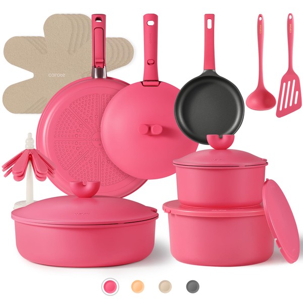 CAROTE CAROTE 24pcs Pots and Pans Set Non Stick, Nonstick