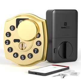 Geek Smart Door Lock, Electronic Keypad Deadbolt with App, Smart Deadbolt for Front Door,Keyless Entry Door Lock with Keypad
