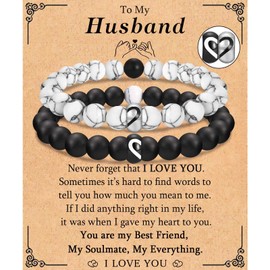 TEVOP Husband Gifts, Couple Bracelets Gifts for Husband, Birthday Anniversary Christmas Gifts for Husband from Wife Valentines Gifts for Husband